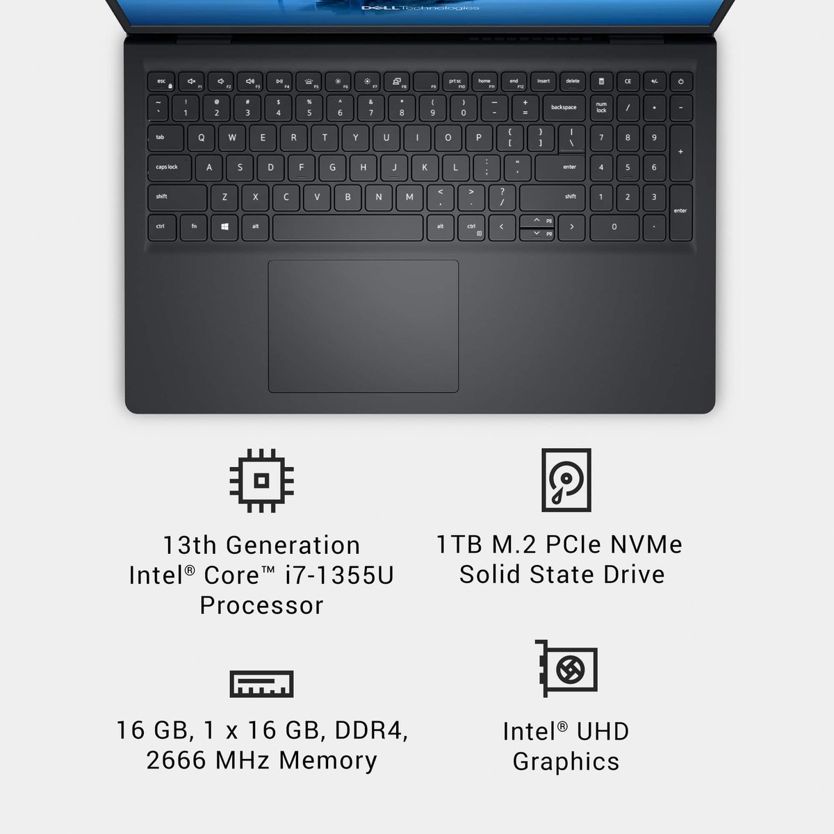 Dell 15.6" 2K Touchscreen Laptop — wholesale from Devin Tech Inc.