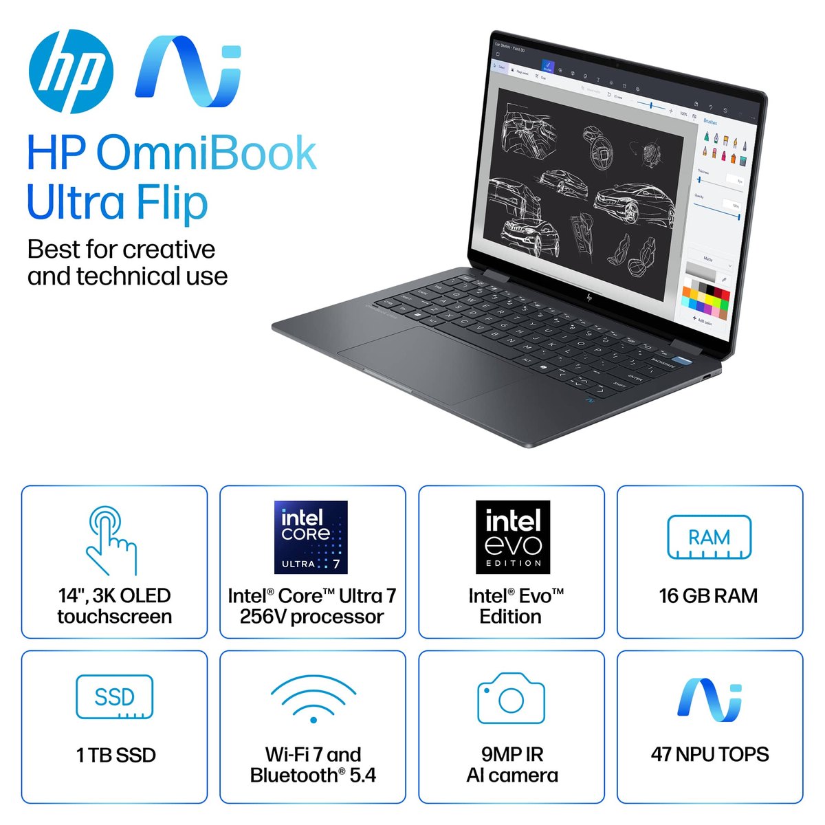 HP OmniBook 3 16" 2K Touchscreen Laptop — Ryzen 5 40 / 8 GB / 256GB — wholesale from Devin Tech Inc.