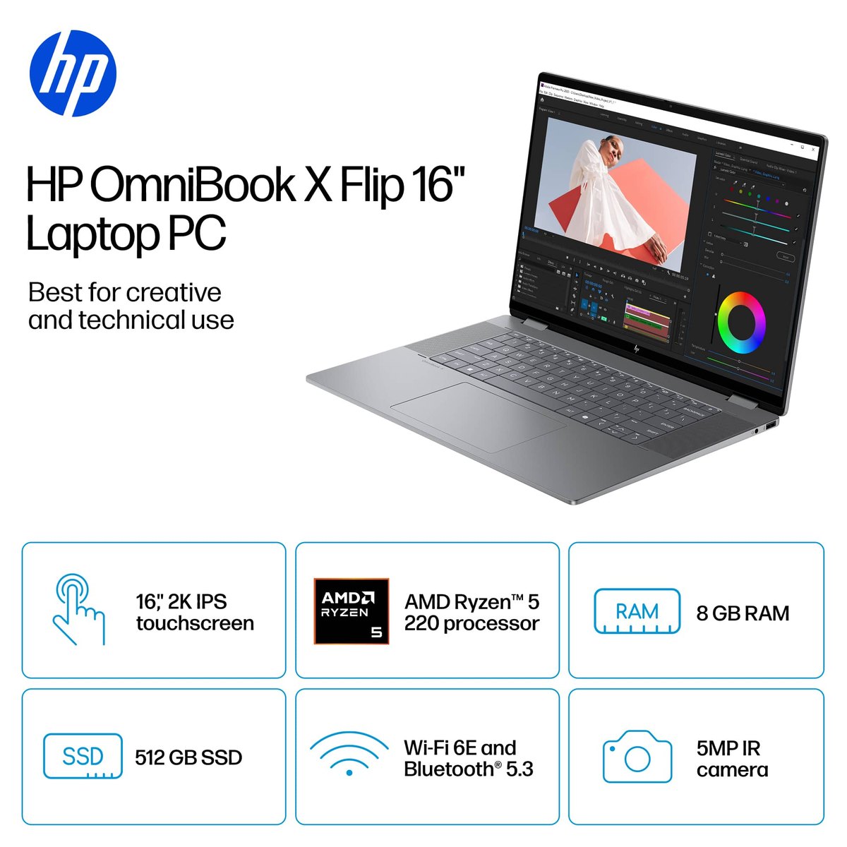 HP OmniBook X 16" 2K OLED Touchscreen Laptop — wholesale from Devin Tech Inc.