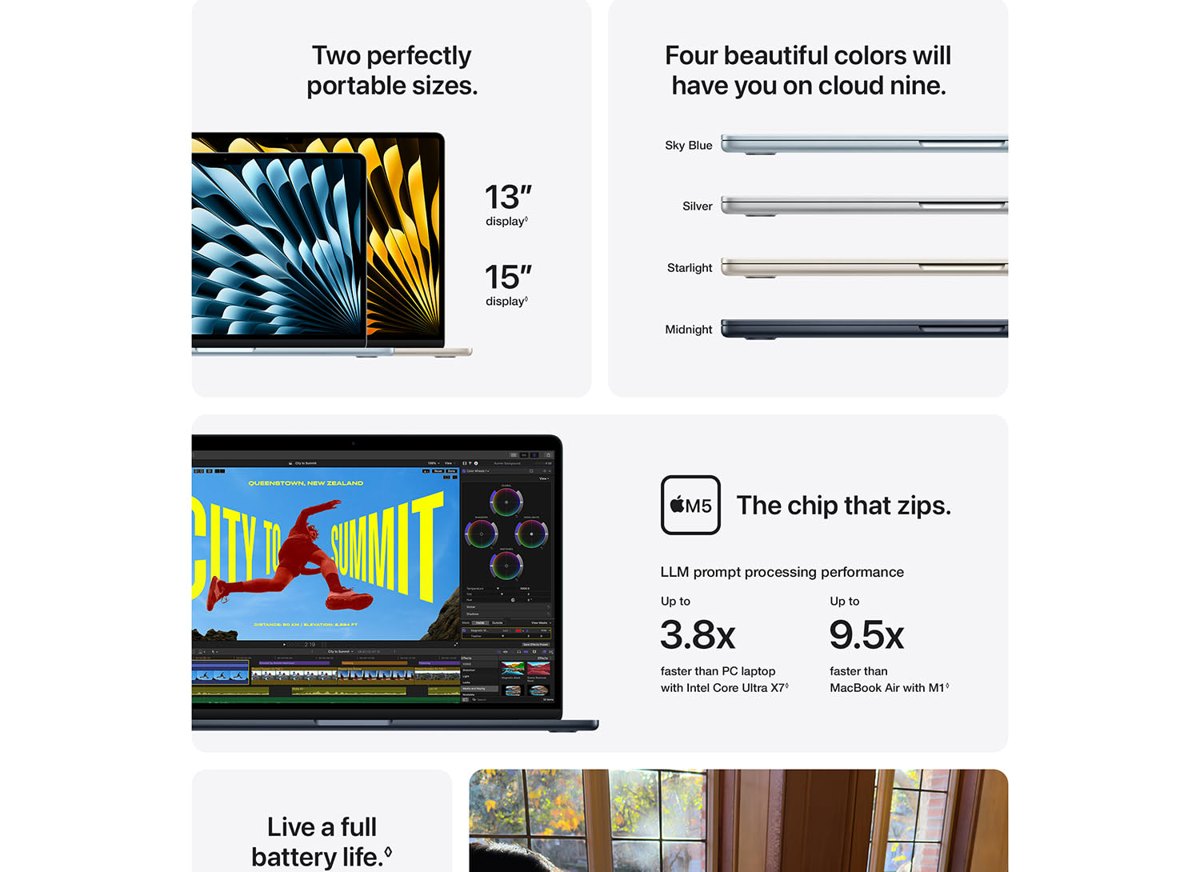 Apple MacBook Air 13-inch M5, 16GB/1TB SSD, Midnight — wholesale from Devin Tech Inc.
