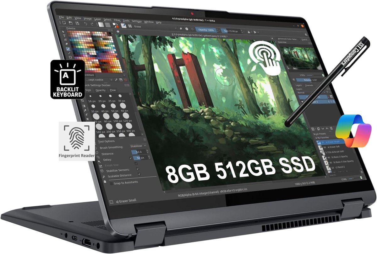 Lenovo IdeaPad 5i 16" 2-in-1, Core 5 120U, 16GB/512GB SSD, Luna Grey — wholesale from Devin Tech Inc.