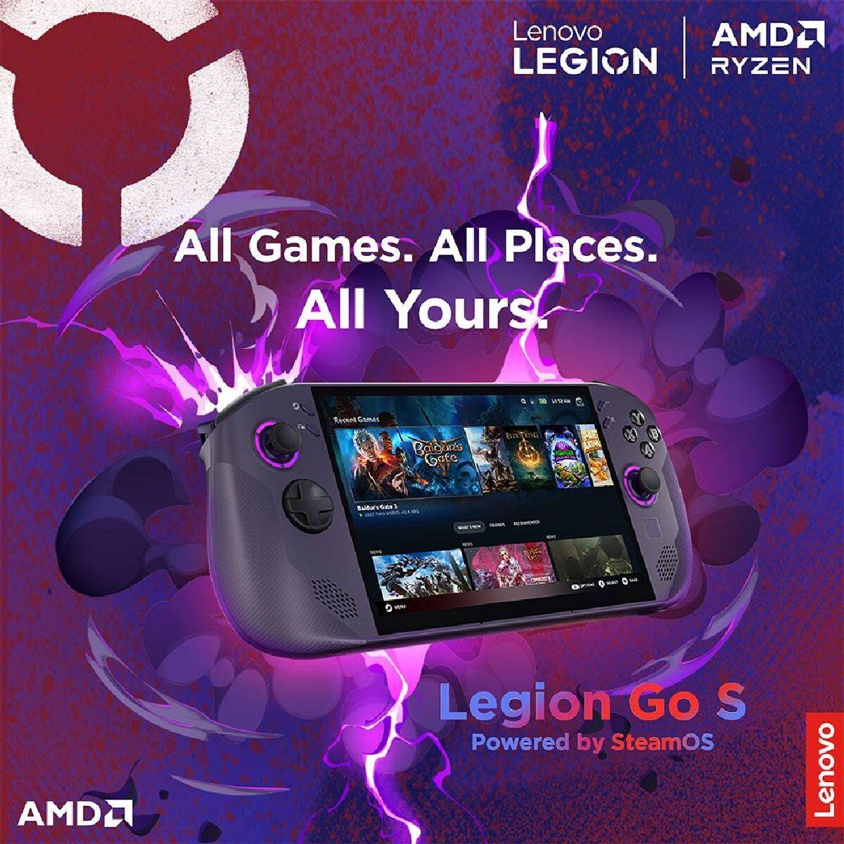 Lenovo Legion Go S 8" 120Hz Ryzen Z2 Go 16GB/512GB SteamOS - Nebula Violet — wholesale from Devin Tech Inc.