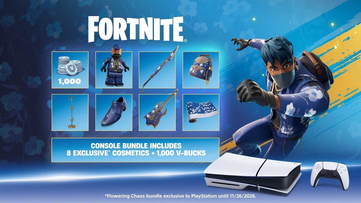 Sony PlayStation 5 Console 1TB – Fortnite Flowering Chaos Bundle — wholesale from Devin Tech Inc.
